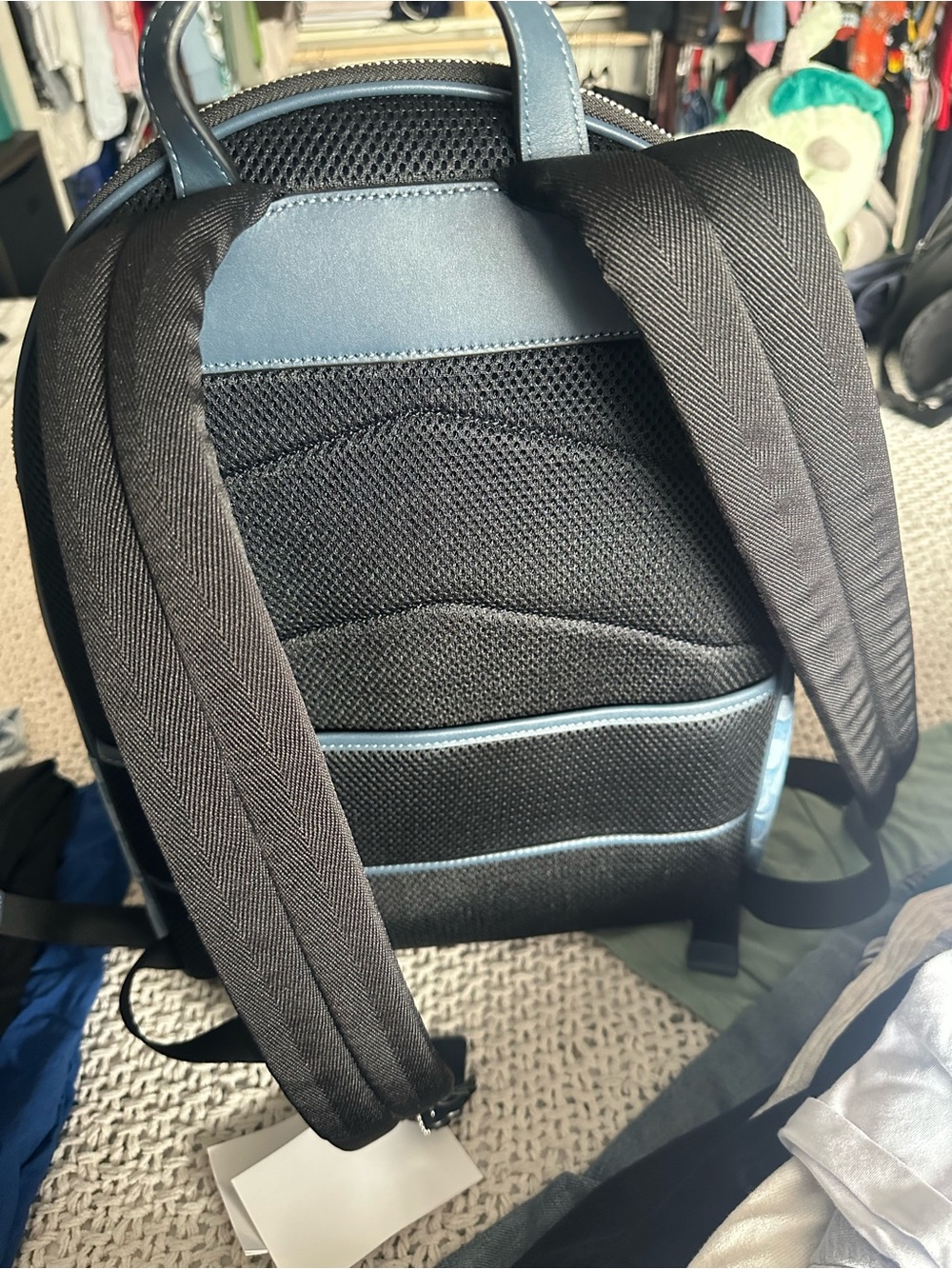 Coach Light Blue Signature Denim Backpack with Blue Leather Trim - Picture 2 of 2